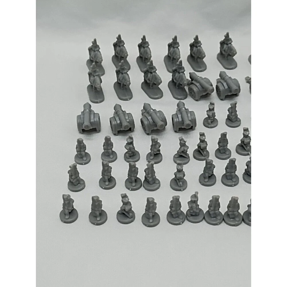 Set Of (60) 1993 Risk Gray Board Game Player Pieces